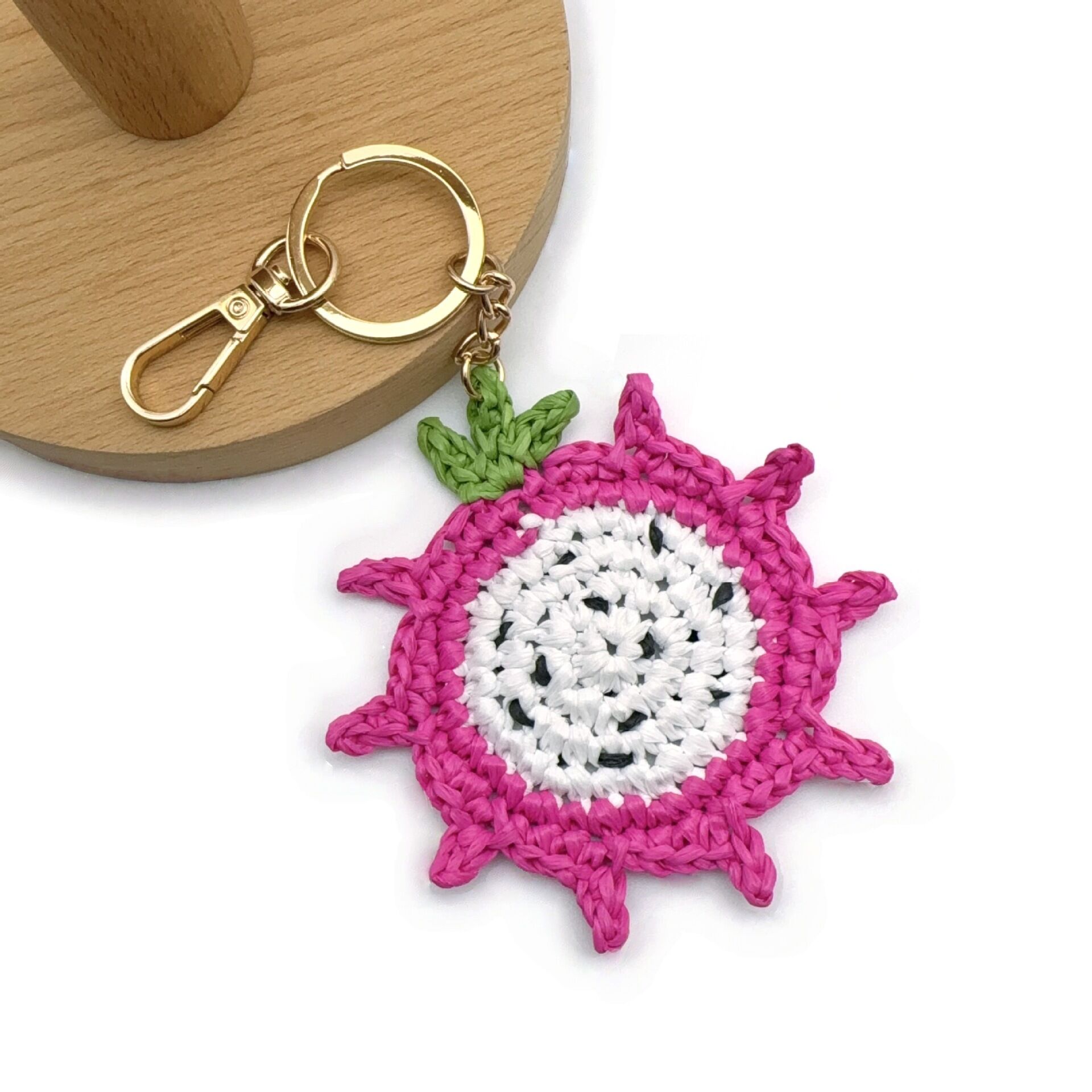 Simple Series Casual Fruit Raffia Keychain Bag Charms Picture3