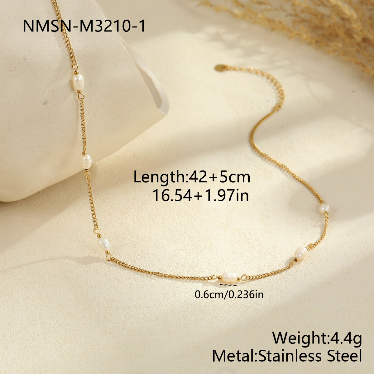 Simple Series Daily Chain Stainless Steel Waterproof   Gold Color  Women's Chain Necklaces h5 