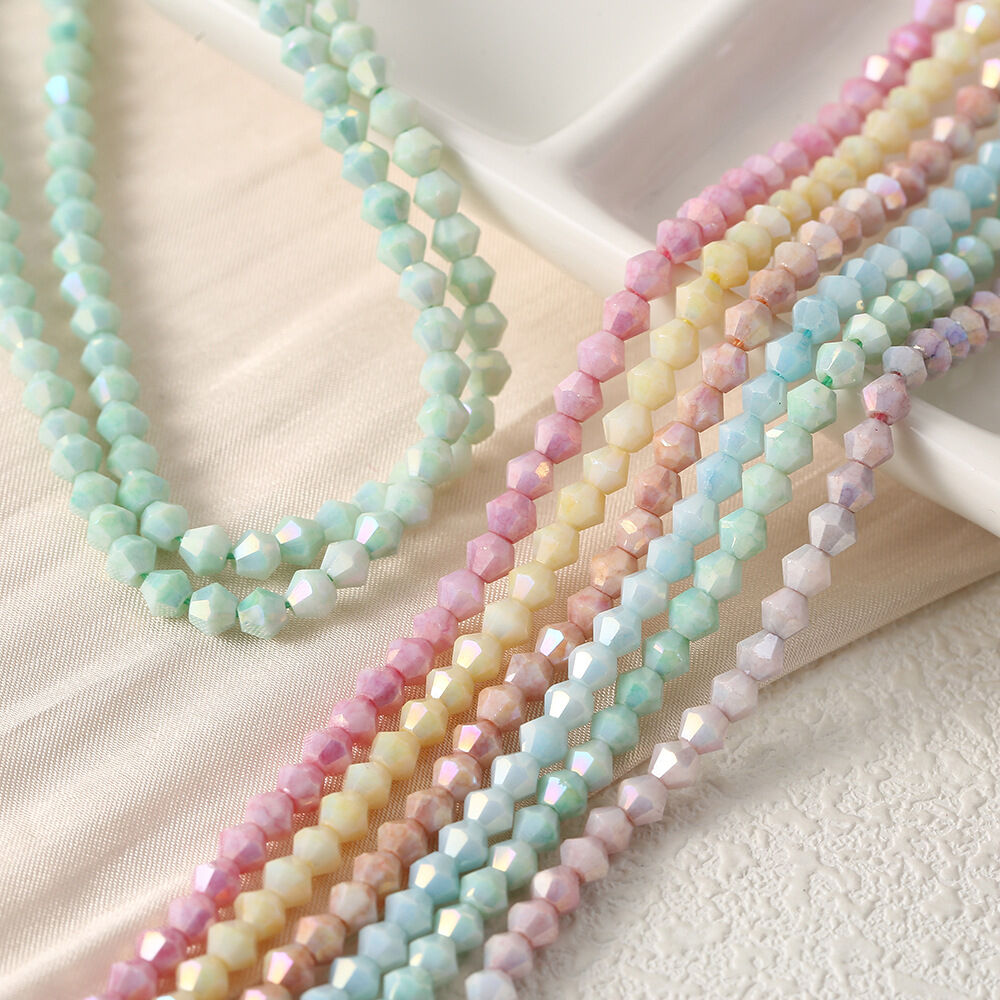 Perles de cristal pour bijoux (environ 95 perles par fil)