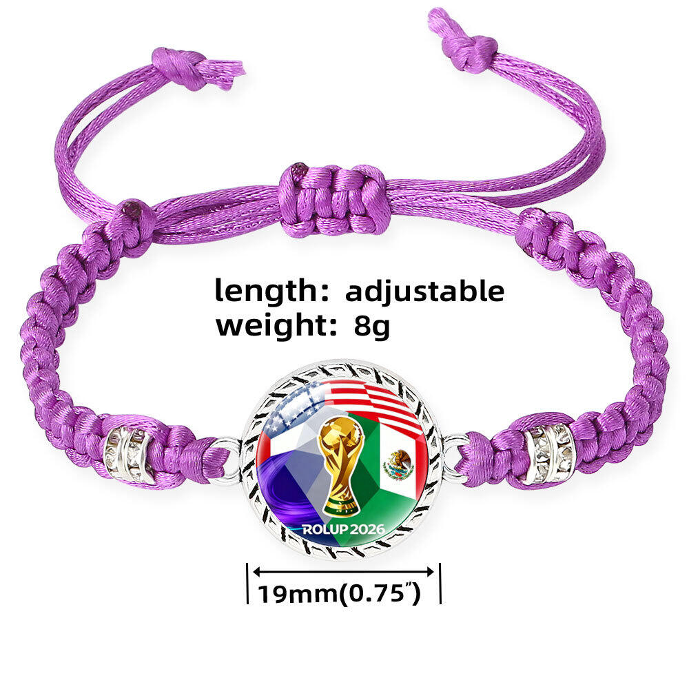 Simple Series Daily Football Glass Glass Unisex Braided Bracelets Picture4