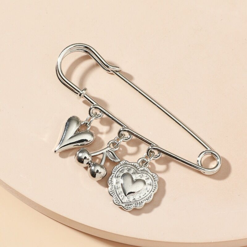 Simple Heart Alloy Brooches h5 Picture2
