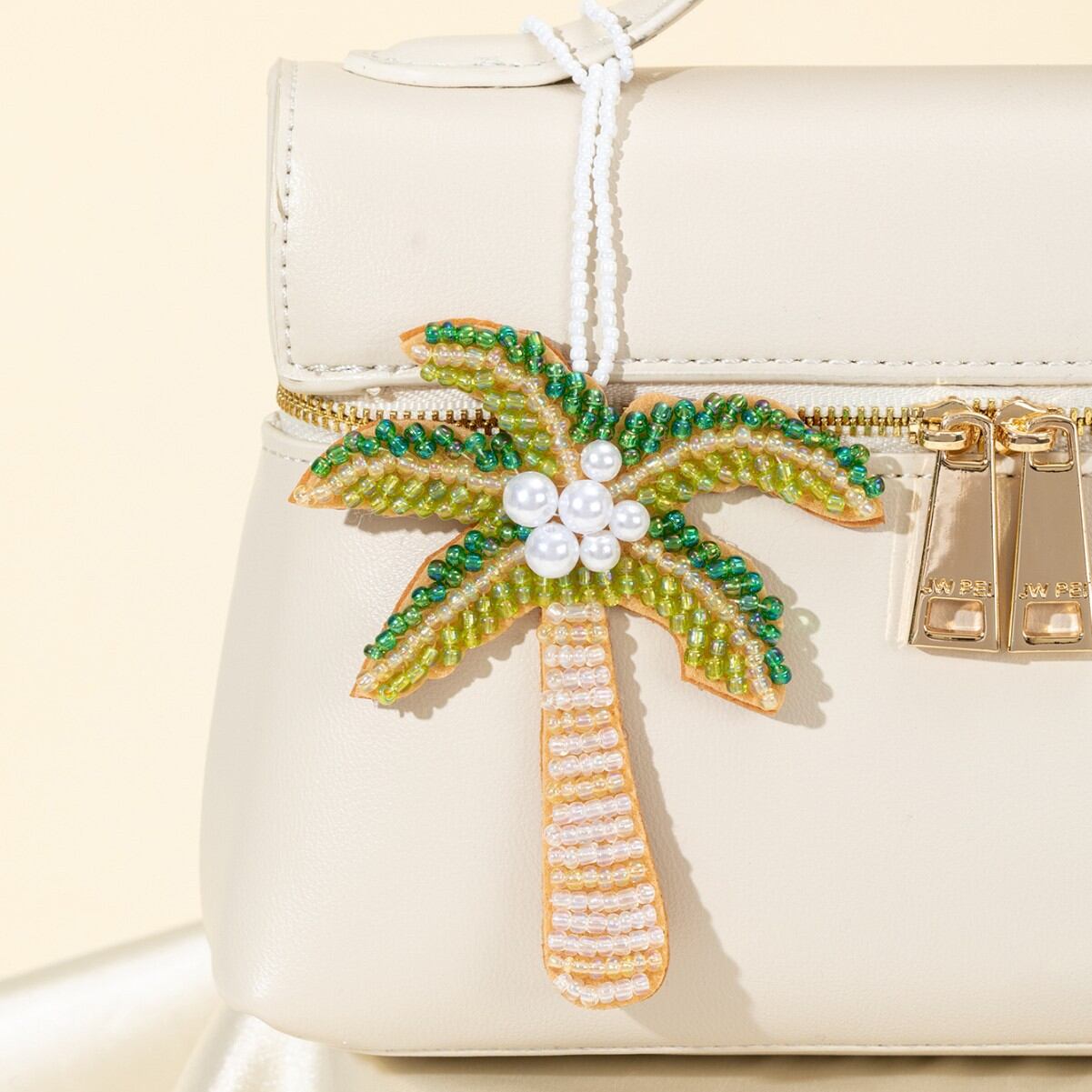Luxuriöse Serie Urlaubs-Ozean-Stil Perlen Pflanzen Kunststoff Taschenanhänger für Damen h5 Bild2