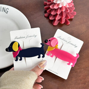 Simple Series Cute Animal Cartoon Mixed Color Acetate Hair Clips h5 Picture3