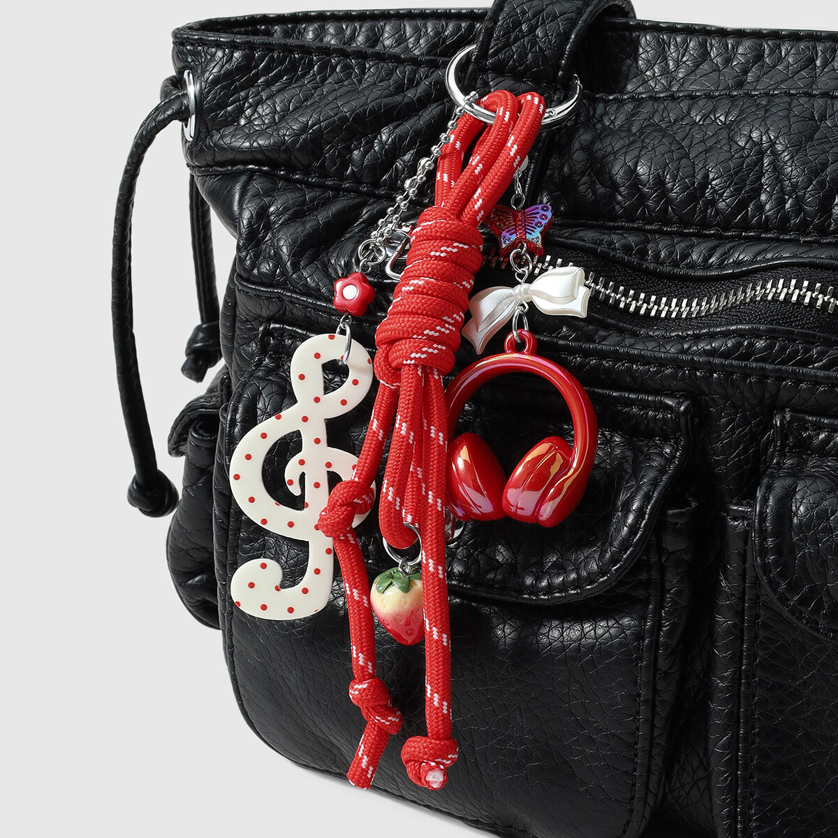 Simple Series Daily Solid Color Twist Star Cloth Women's Bag Charms h5 Picture5