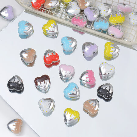 1 Piece Punk Heart Acrylic Jewelry Beads