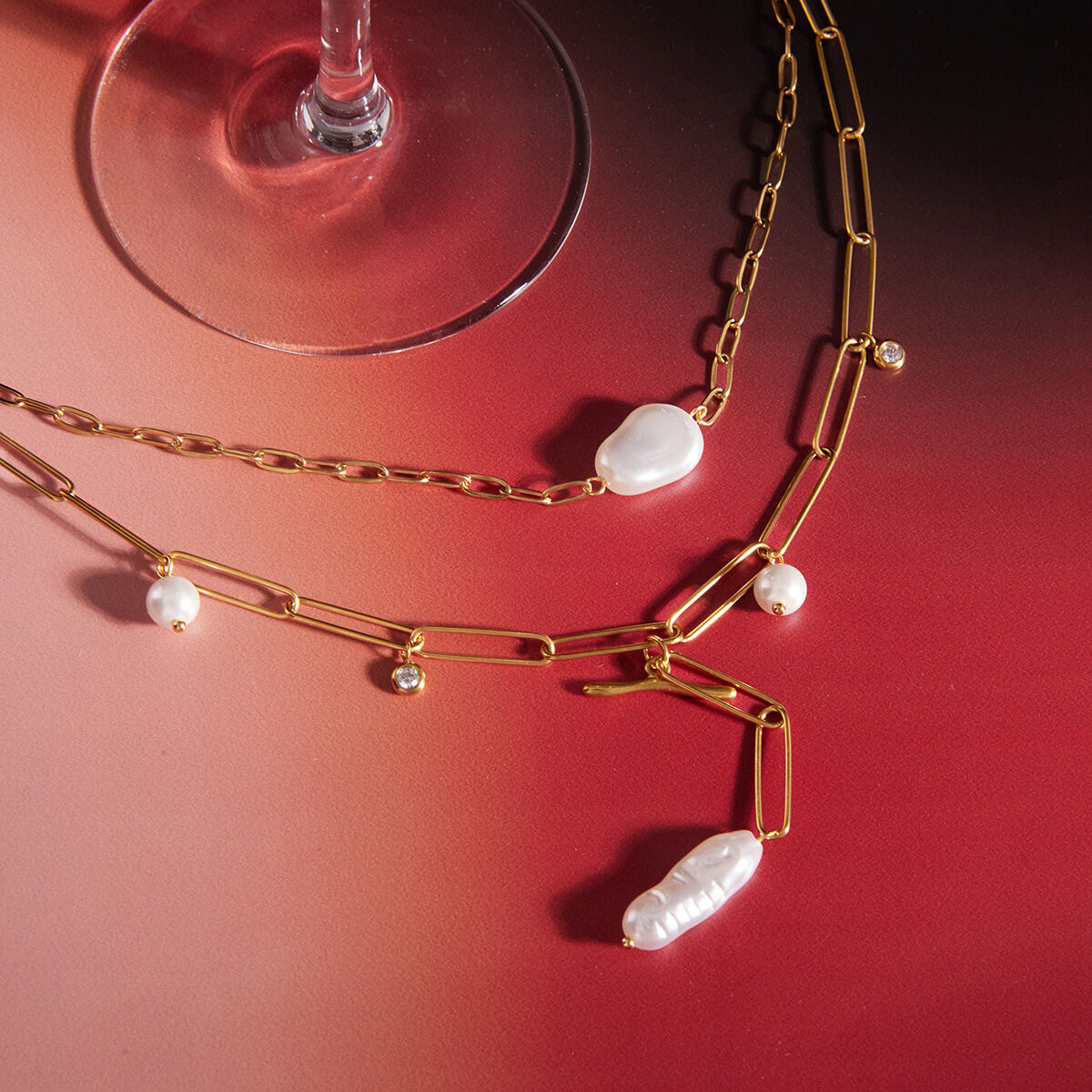 Vacation Shell Stainless Steel Waterproof Gold Color Women's Layered Necklaces h5 Picture5