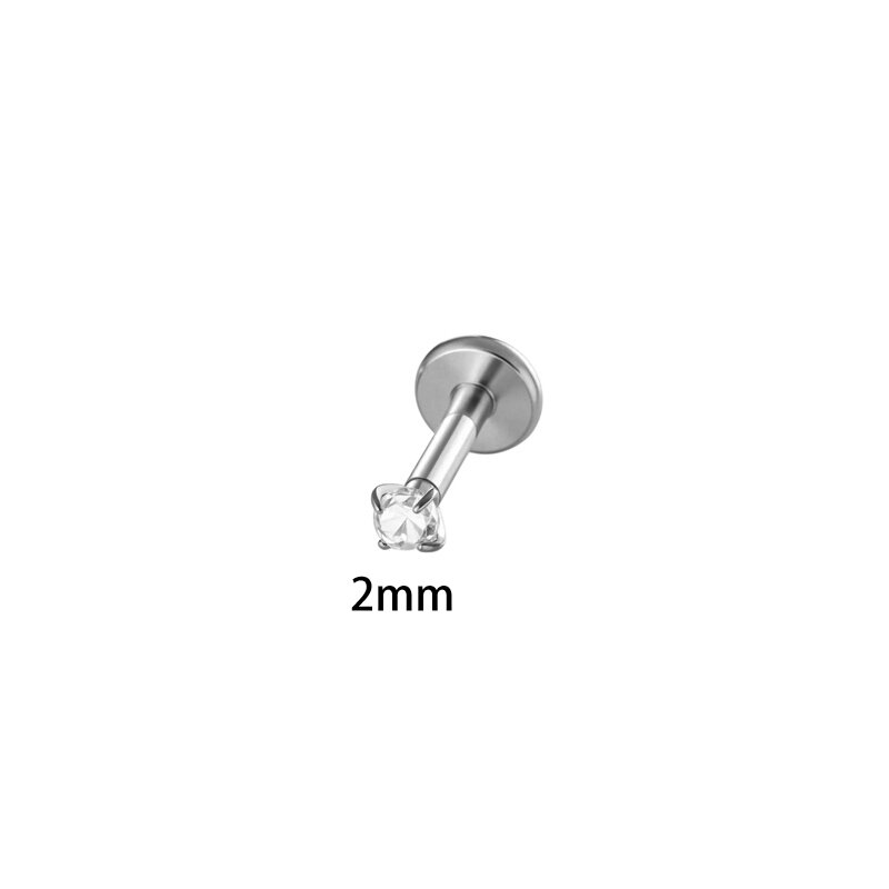 Simple Geometric Shape Stainless Steel Waterproof Gold Color Zircon Women's Piercing Earrings h5Picture2