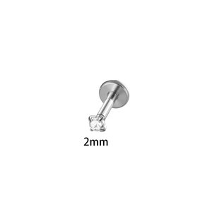 Simple Geometric Shape Stainless Steel Waterproof Gold Color Zircon Women's Piercing Earrings h5 Picture2