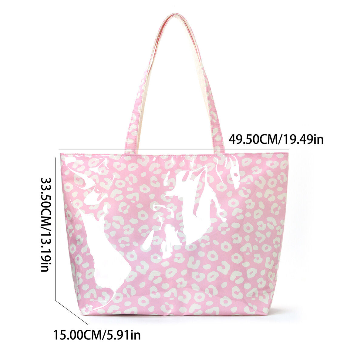Streetwear Style Leopard Print Pvc Women's Tote Bag Picture5