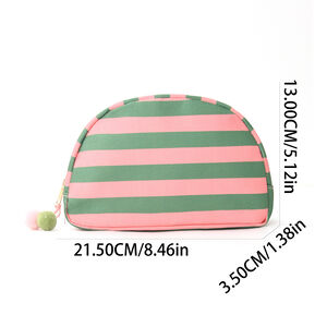 Simple Stripe Pattern Mixed Color Polyester Women's Makeup Bags h5 Picture4