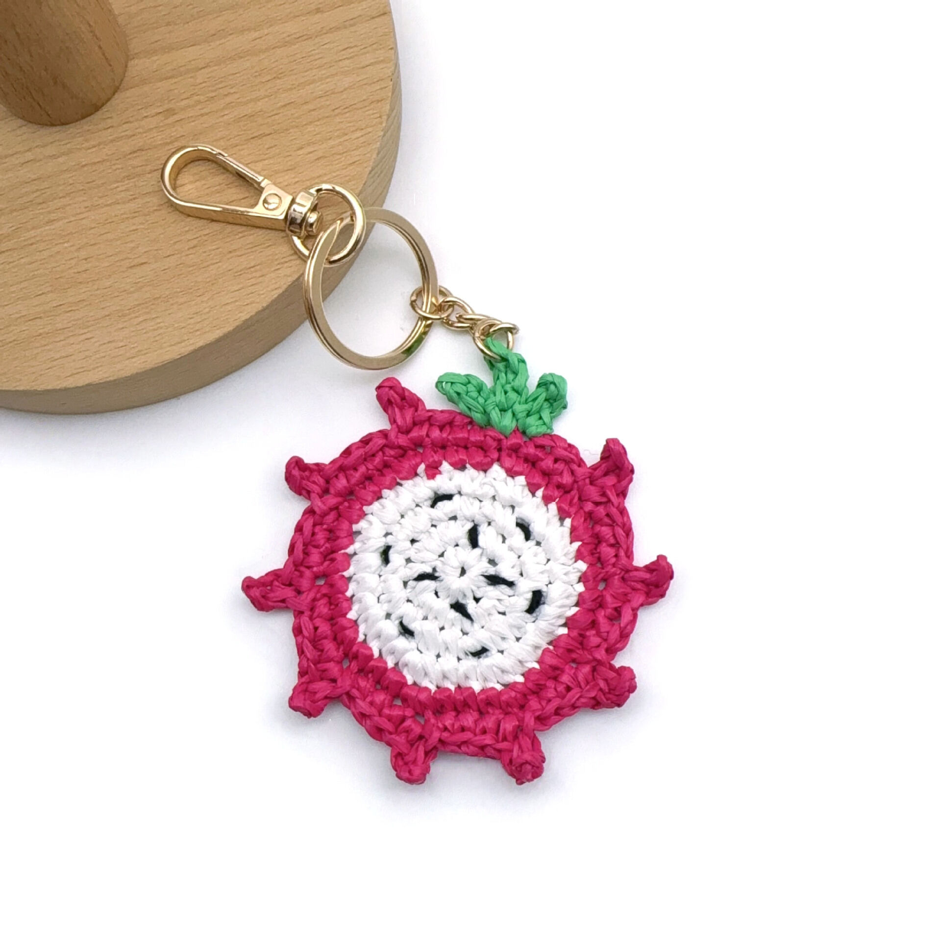 Simple Series Casual Fruit Raffia Keychain Bag Charms h5 Picture2