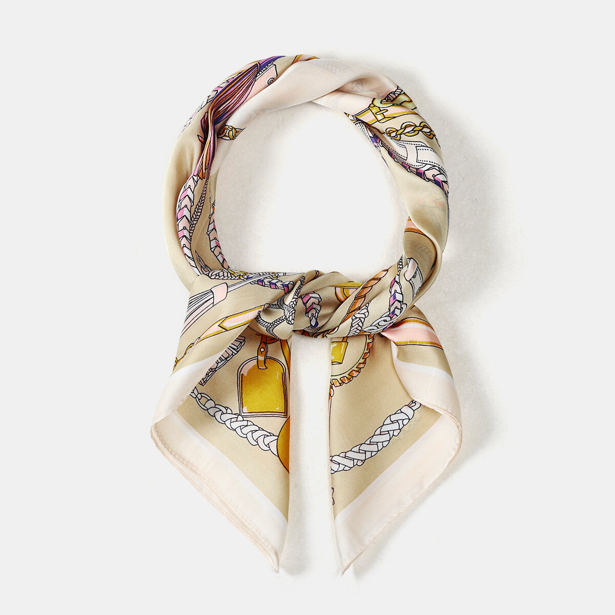 Luxurious Series Retro Irregular Shape Key Chain Women's Summer Scarves h5Picture3