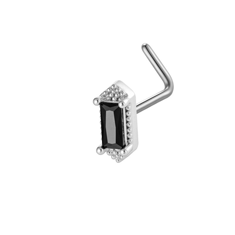 Schlichter Nasenstecker für Damen in Herzform, kupfergoldfarben mit Zirkonia. h5 