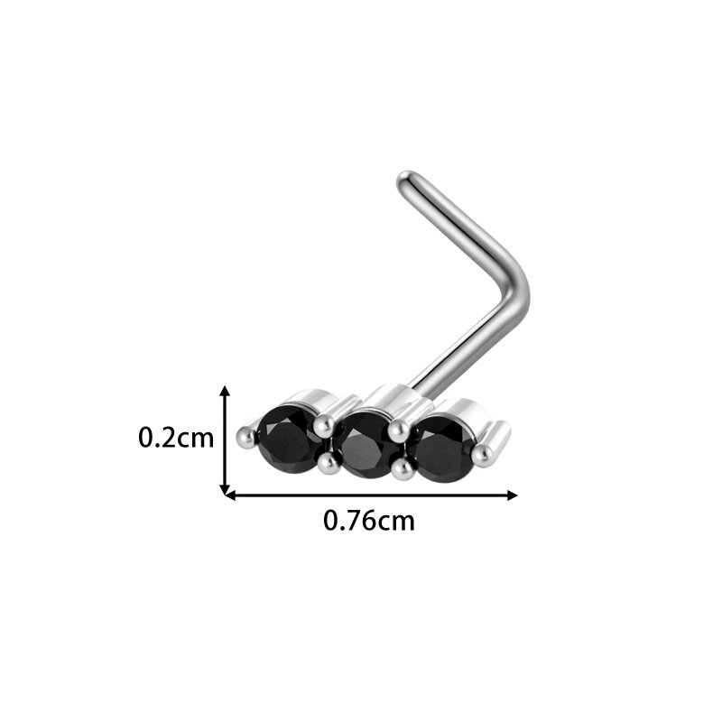 Simple Series Simple Flower Geometric Shape Copper   Gold Color  Zircon Women's Nose Stud Picture2