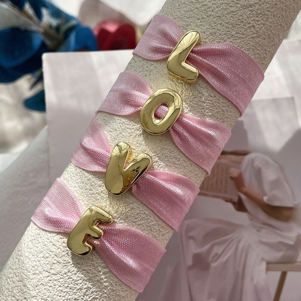Simple Letter Copper Women's Charm Bracelets h5Picture2