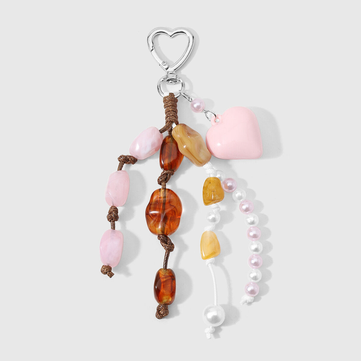 Simple Series Daily Irregular Shape Heart Beads Alloy Women's Bag Charms 