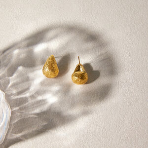 Simple Droplet Stainless Steel Waterproof Gold Color Women's Stud Earrings h5 Picture5