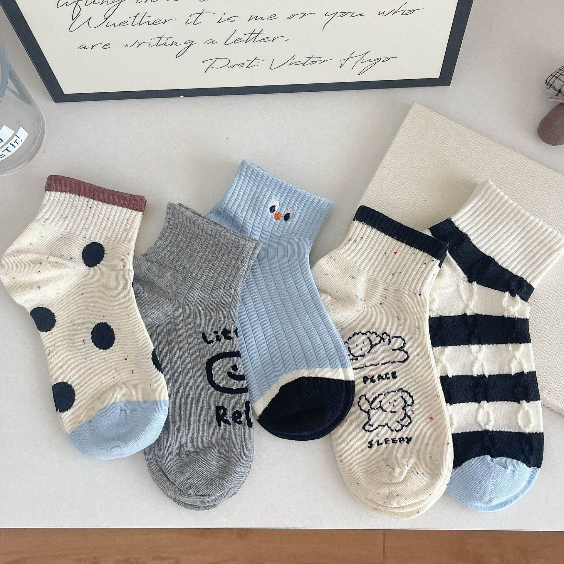 High Bounce Cute Cartoon Polka Dots Low Cut Socks