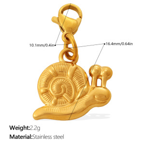 Simple Series Daily Beetle Stainless Steel Waterproof   Gold Color  Woemn's Pendants h5 Picture2