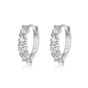 Luxurious Series Elegant Circle S925 Platinum Plating Moissanite Women's Moissanite Earrings h5