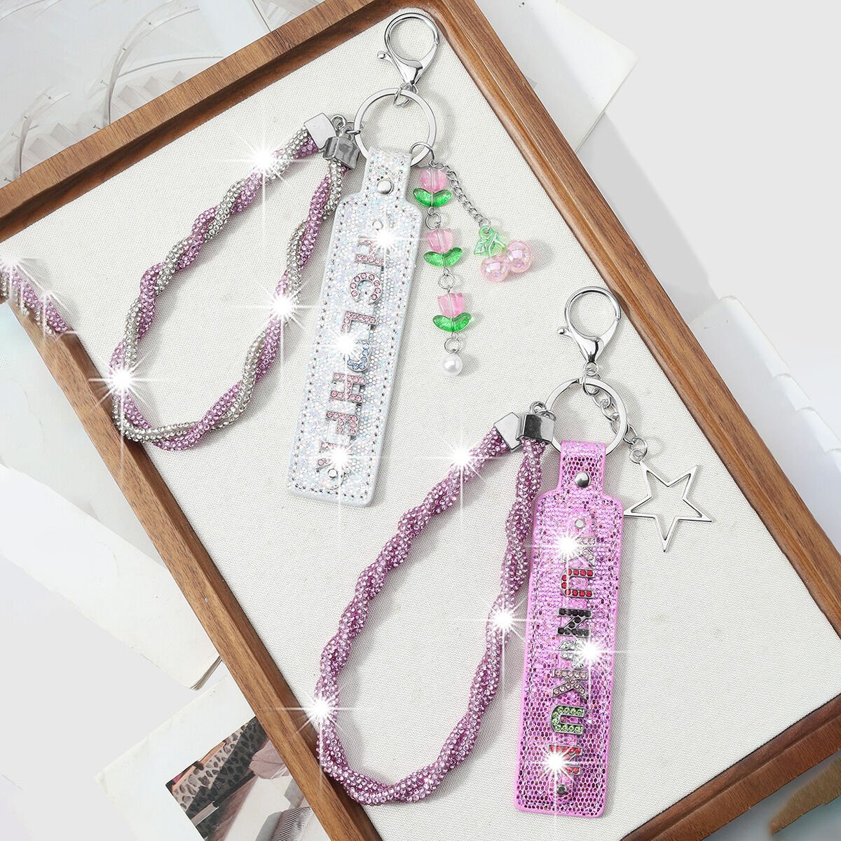 Simple Series Sweet Letter Mixed Color Alloy Damen-Taschenanhänger h5 Bild3