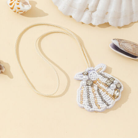 Luxurious Series Vacation Oceanic Style Beads Shell Artificial Pearls Rhinestone Women's Bag Charms