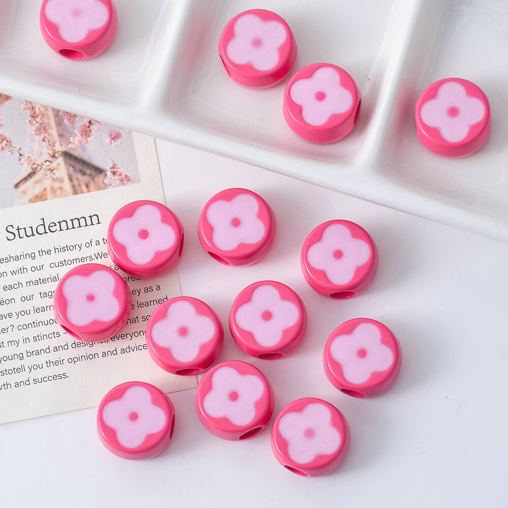 1 Piece Flower Acrylic Jewelry Beads 2