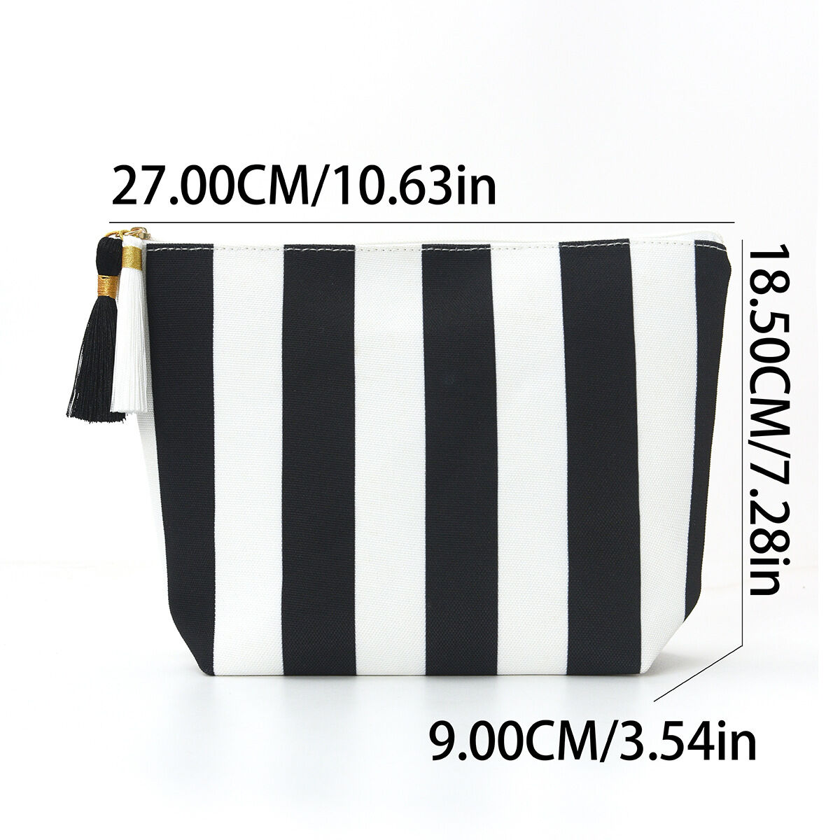 Casual Stripe Pattern  Mixed Color Corduroy Women's Makeup Bags Picture5
