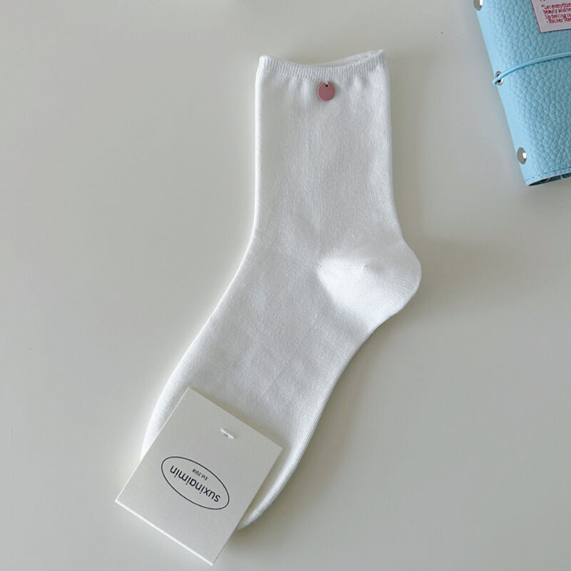 High Bounce Basic Solid Color Mid-Calf Socks h5 