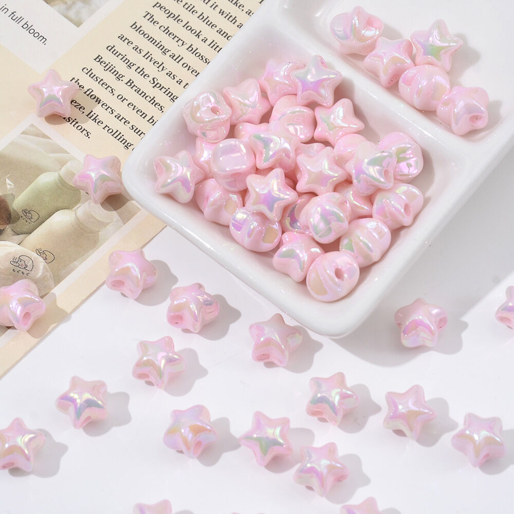 1 Bag Star Acrylic Jewelry Beads（10 beads a bag） 2