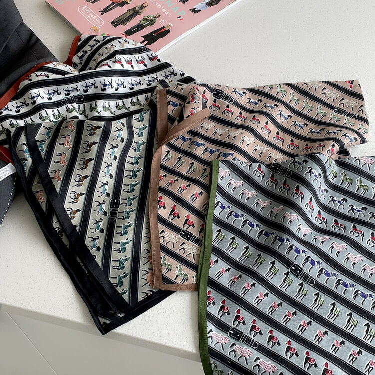 Cute Horse Pattern Mixed Color Polyester Women's Summer Scarves