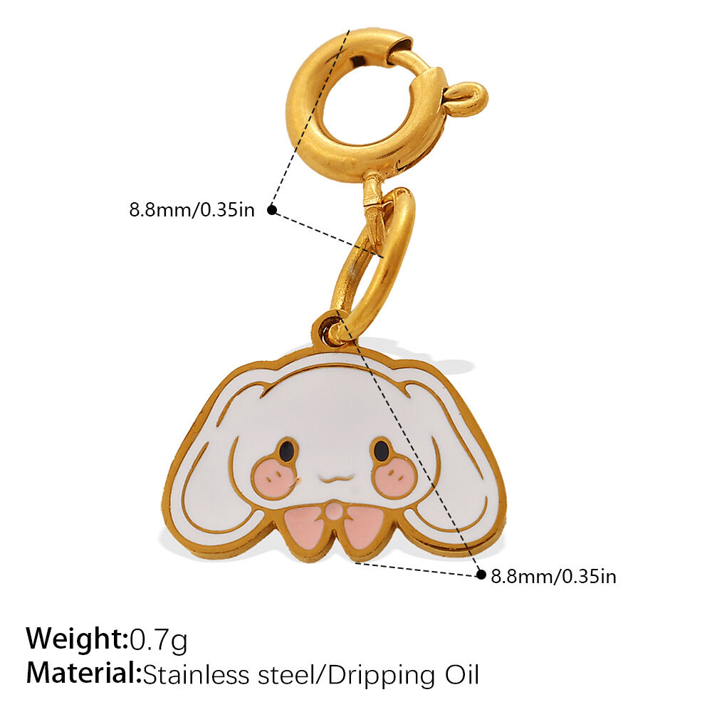Simple Series Daily Cut Animal Stainless Steel Waterproof Gold Color Women's Pendants