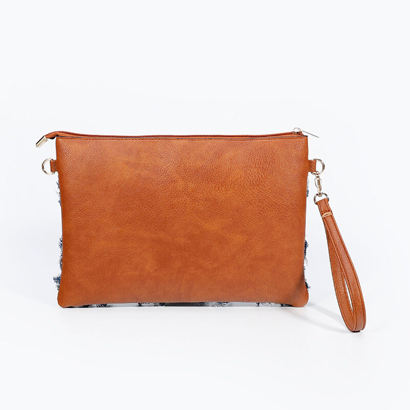 Casual Style Quilted Stitching Patchwork Tassel Tassel Mixed Color Geometric Shape Women's Square Bag h5 Picture3