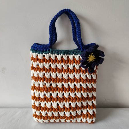 Vacation Style Woven Flower Mixed Color Women's Handbags