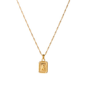 Simple Series Retro Angel Stainless Steel Waterproof Gold Color Women's Pendant Necklaces h5 Picture5