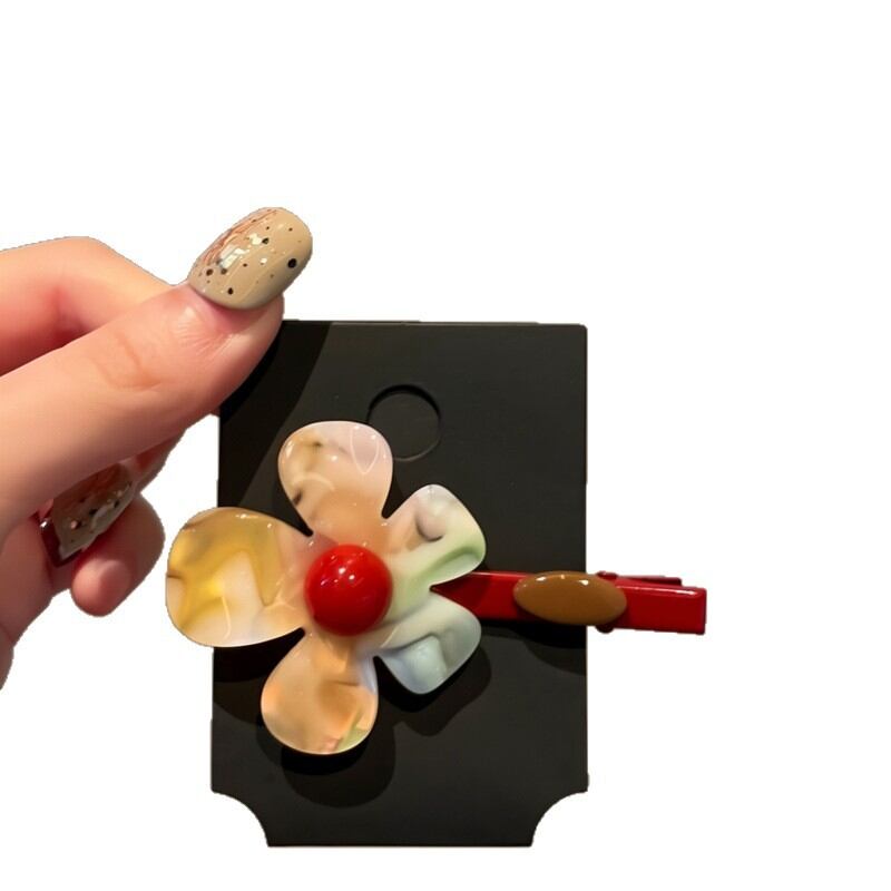 Simple Series Sweet Flower Resin Hair Clips Picture3