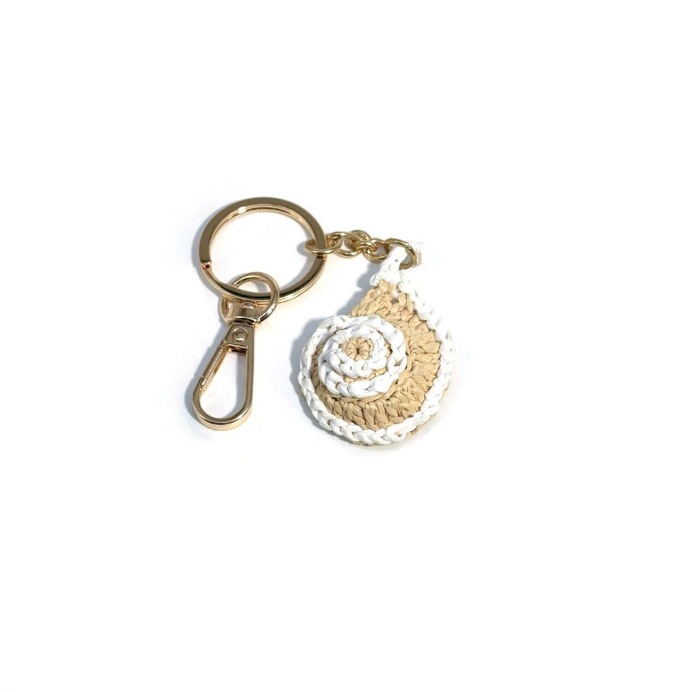 Simple Series Vacation Oceanic Style Mixed Color Woven Thread Raffia Bag Charms Keychain