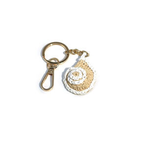 Simple Series Vacation Oceanic Style Mixed Color Woven Thread Raffia Bag Charms Keychain h5