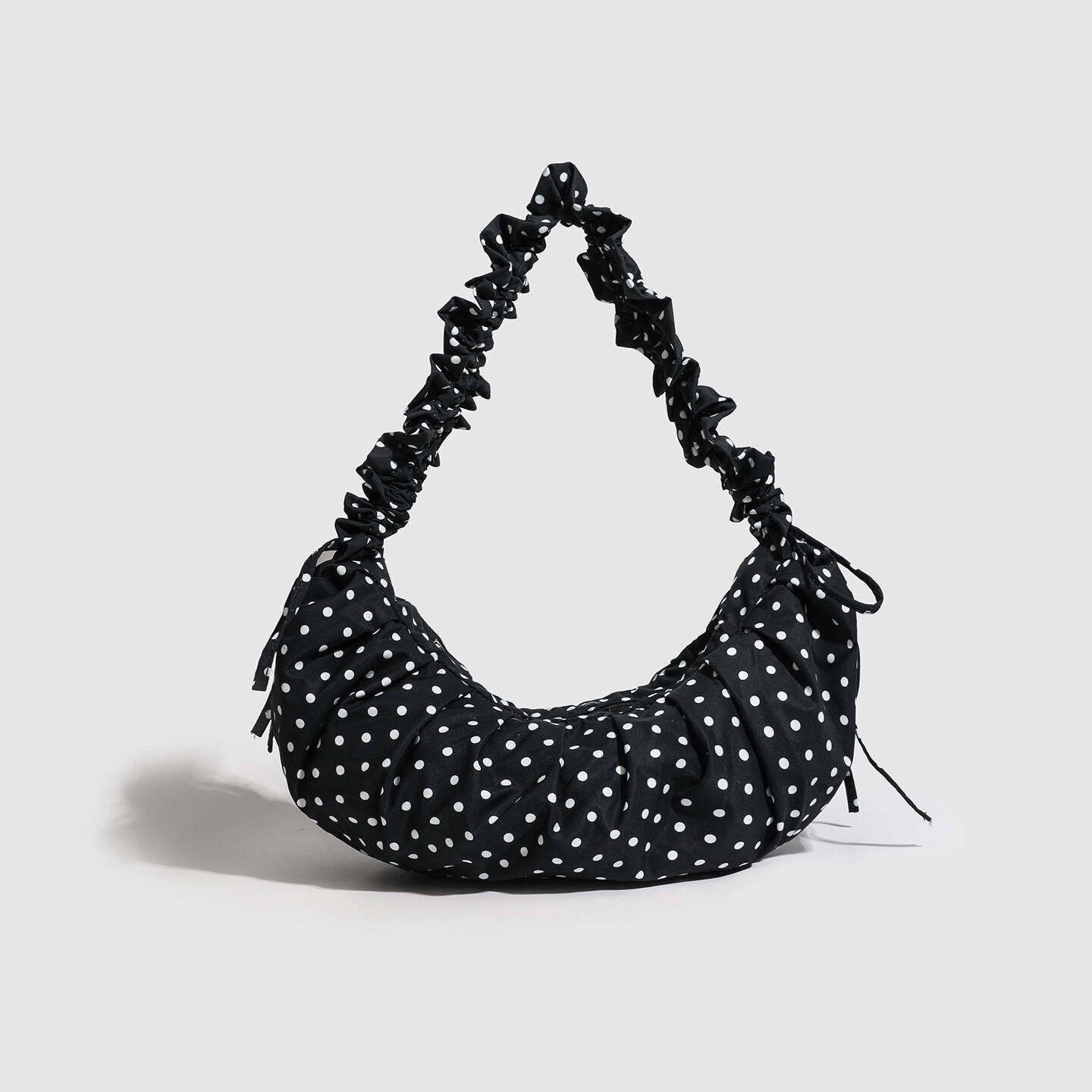 Y2k Style Shirred Solid Color Polka Dots Polyester Women's Pillow Bag 2