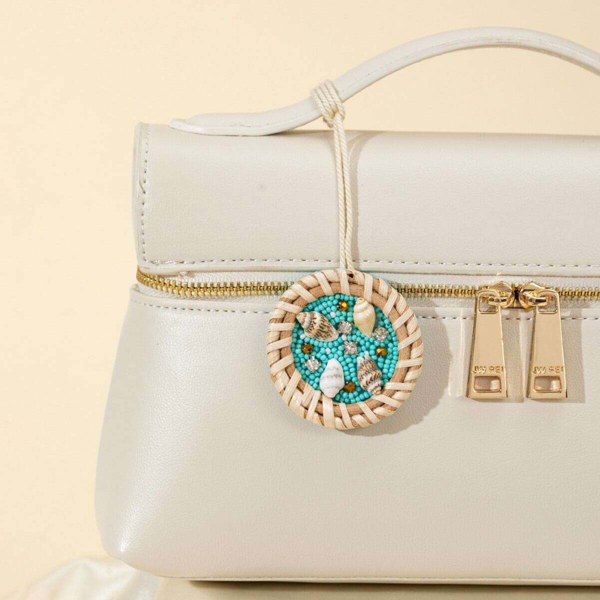 Luxurious Series Vacation Oceanic Style Beads Woven Thread Rattan Rhinestone Women's Bag Charms Picture2