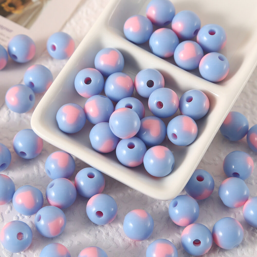 1 Bag Sweet Heart Acrylic Jewelry Beads(20 beads a bag) Picture2