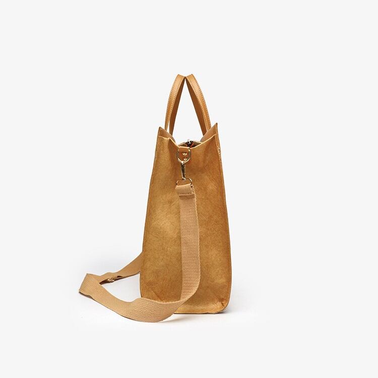 Office Style None Letter Solid ColorKraft Paper Women's Tote Bag h5Picture4