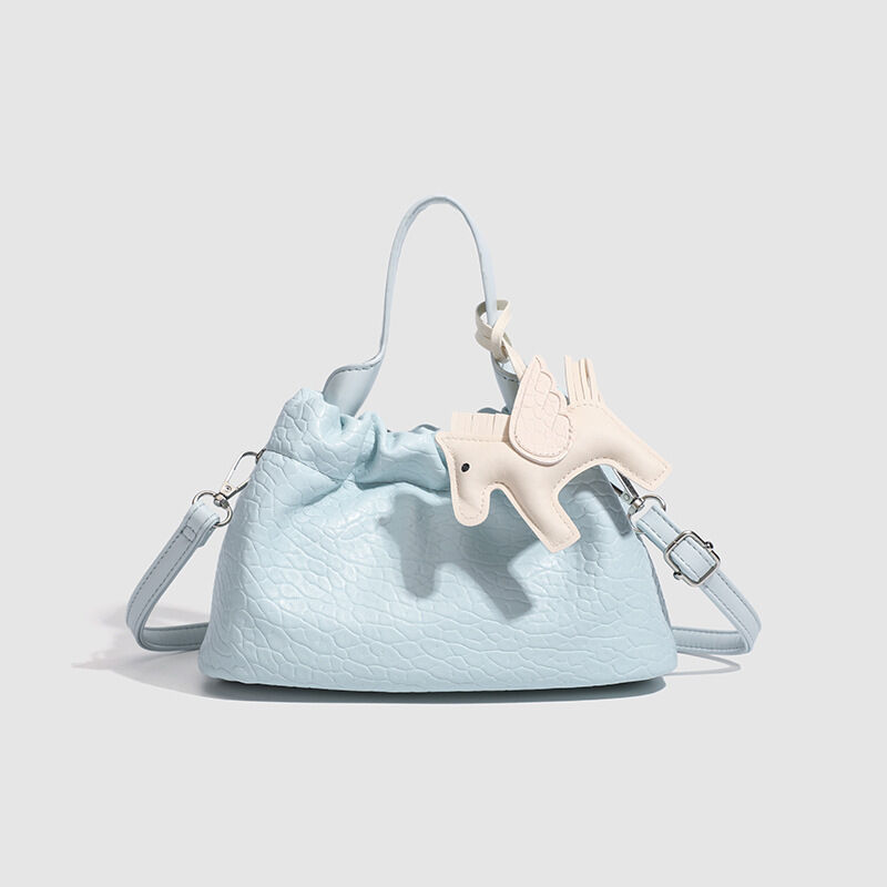 Minimalist Style Shirred Animal Solid Color Cartoon Women's Bucket Bag h5