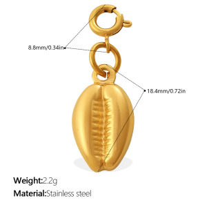 Simple Daily Oceanic Style Stainless Steel Waterproof   Gold Color   Women‘s  Pendants h5 Picture2