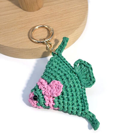 Simple Series Vacation Oceanic Style Fish Raffia Women's Bag Charms Keychain