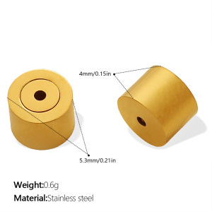 Simple Series Daily Geometric Shape Stainless Steel Gold Color Women's Jewelry Findings h5 Picture2