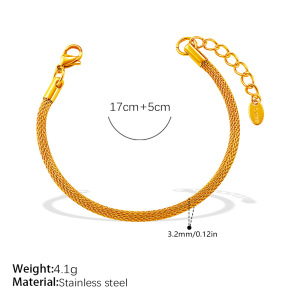 Tägliche Kette Edelstahl Wasserdicht Goldfarben Unisex Schmucksets h5 Bild2
