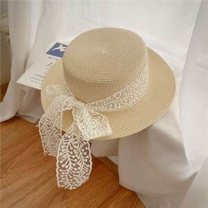 Simple Series Elegant Bow Knot Raffia Women's Straw Hats h5