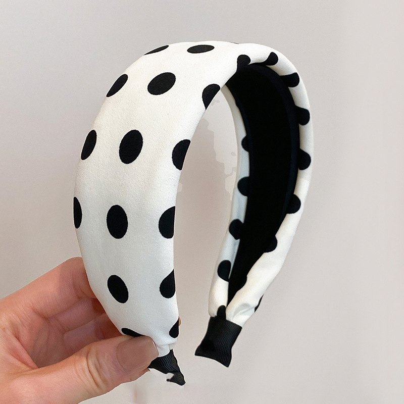 Classic Series Retro Polka Dots Fabric Hair Bands h5Picture2