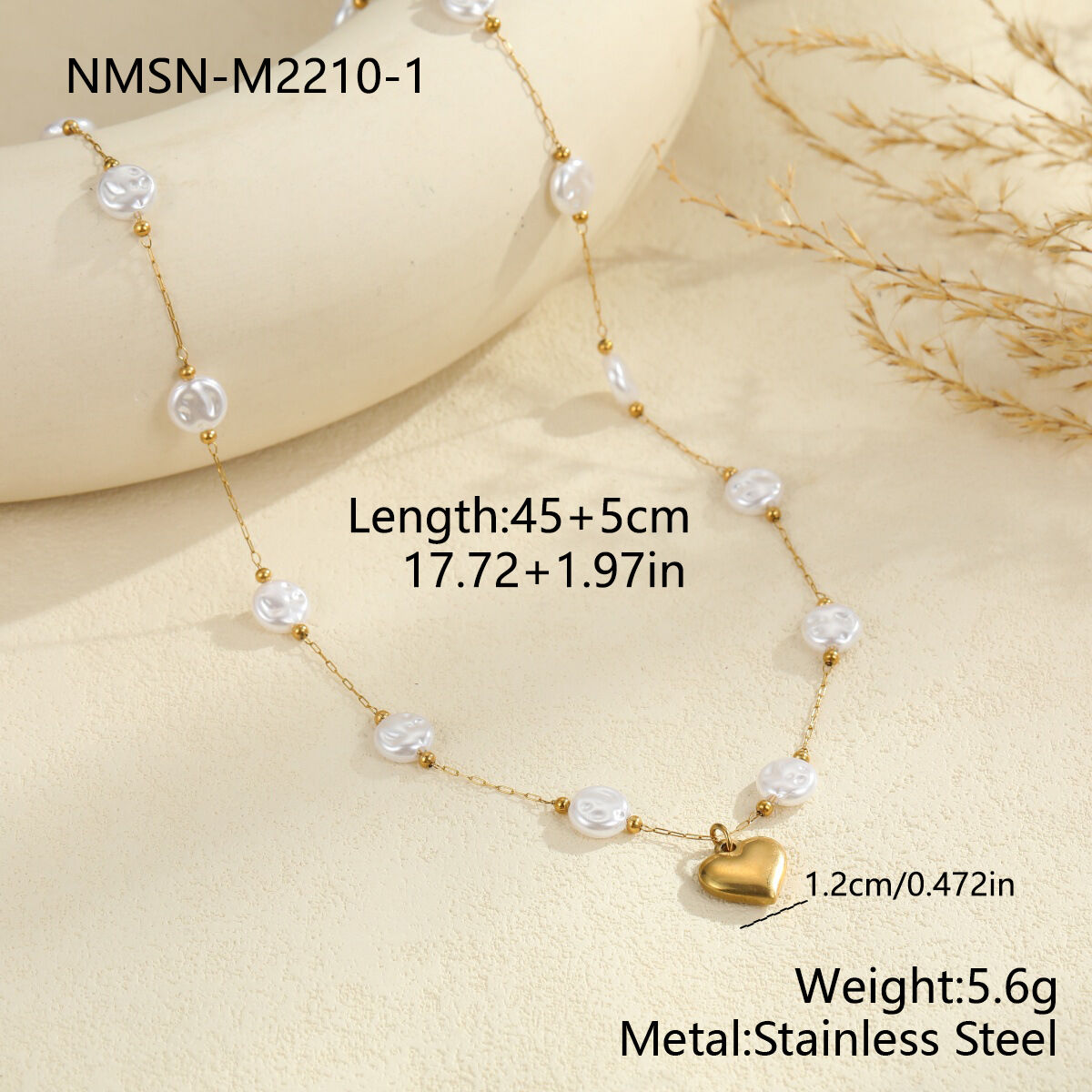 Simple Series Daily Chain Stainless Steel Waterproof   Gold Color  Women's Chain Necklaces 